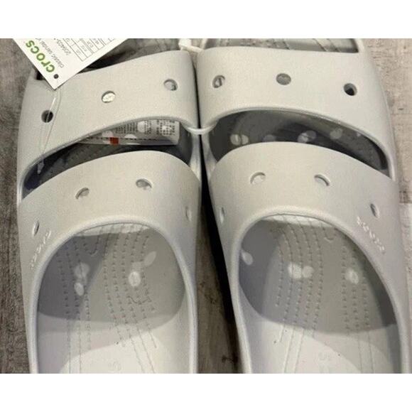 NWT Crocs Classic Slide Sandal Size M10/W12 Gray Rubber Casual Outdoor Slip On - Picture 5 of 8